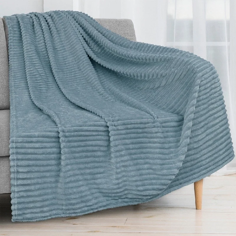 Alpaca wool blankets for a hypoallergenic and warm optionAlpaca wool blankets for a hypoallergenic and warm option60" x 80" Throw Stripe Flannel Fleece Blanket Dusty Blue