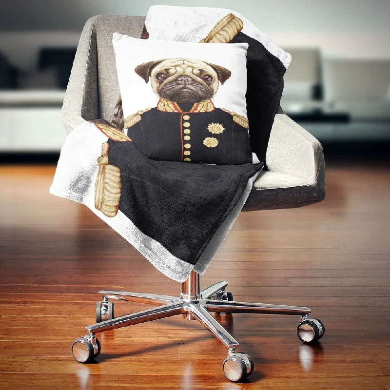 Acrylic blankets for a soft and affordable alternativeAcrylic blankets for a soft and affordable alternativeDesignart 'Funny Pug Dog in Military Uniform' Animal Throw Blanket