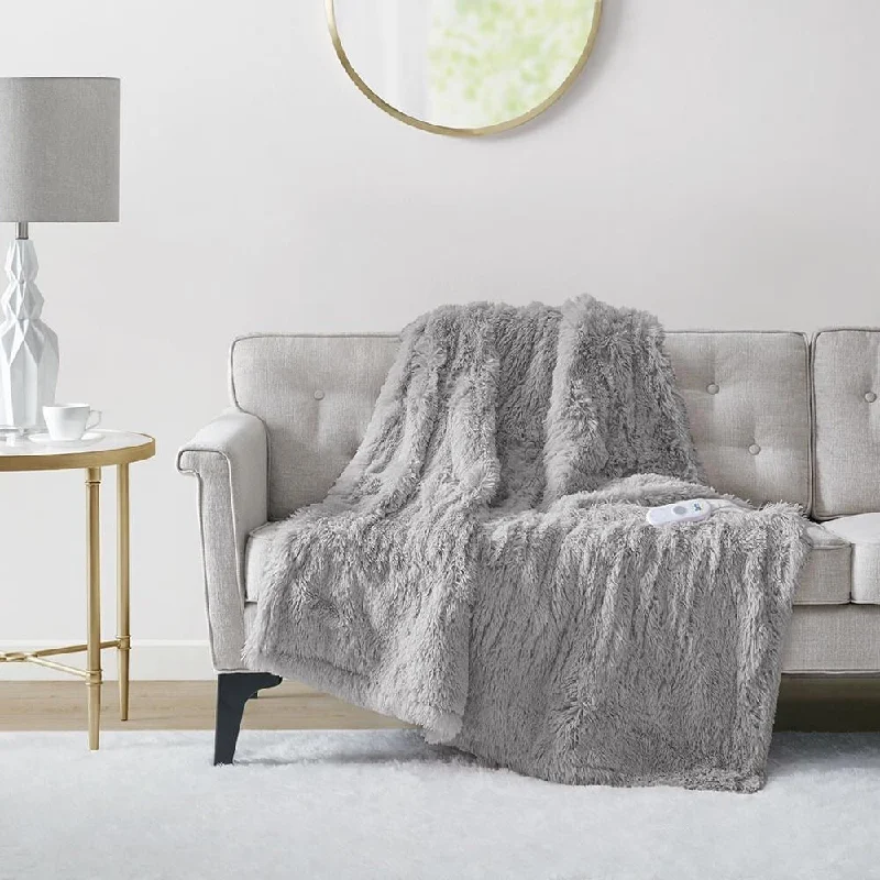 Recycled polyester blankets for an eco - conscious optionRecycled polyester blankets for an eco - conscious option50" x 60" Faux Fur Electric Heated Throw Blanket Grey Recycled polyester blankets for an eco - conscious optionRecycled polyester blankets for an eco - conscious option50" x 60" Faux Fur Electric Heated Throw Blanket Grey