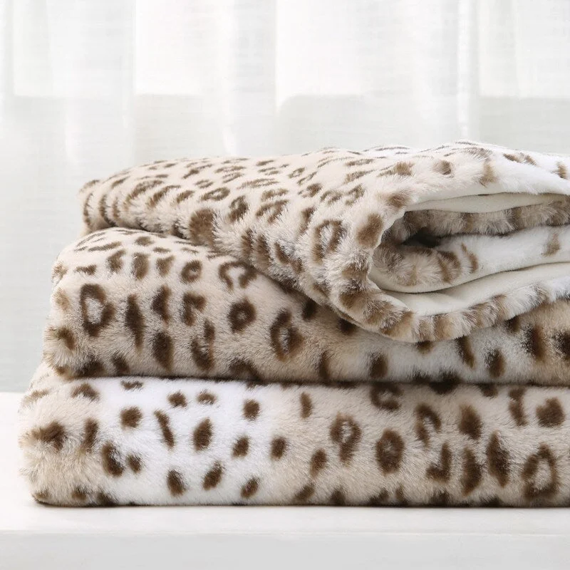 Acrylic blankets for a soft and affordable alternativeAcrylic blankets for a soft and affordable alternativePrinted Faux Lightweight Plush Cozy Soft Blanket, 50" x 60", Sand Leopard (2 Pack Set of 2)