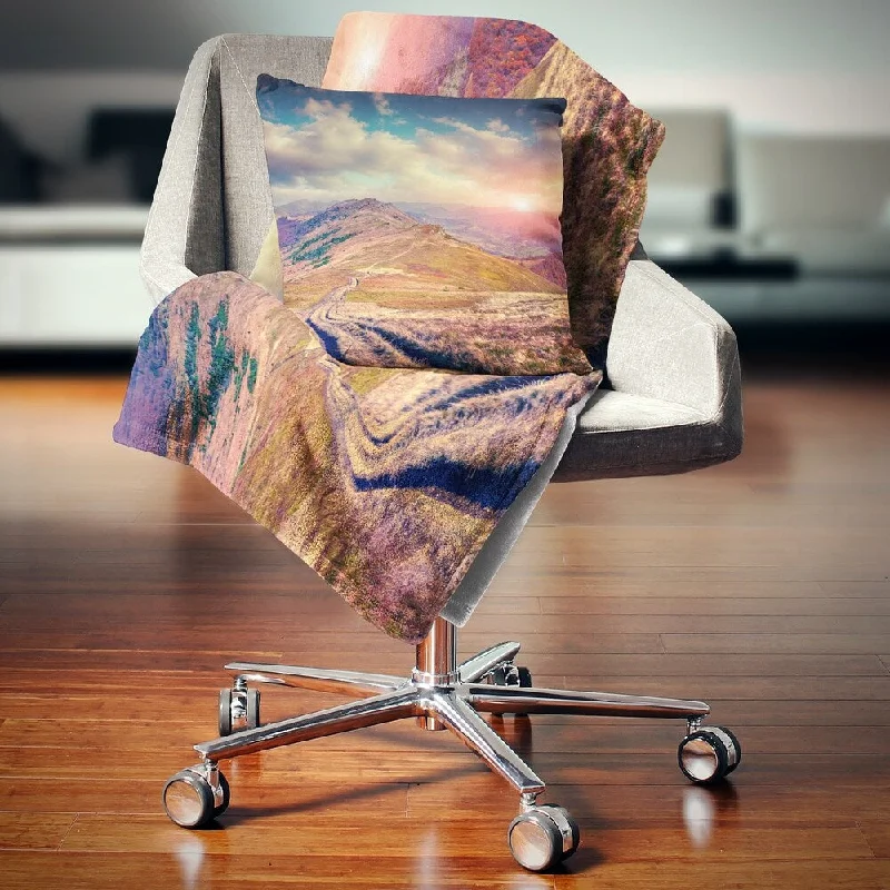 Mohair blankets with a unique sheen and softnessMohair blankets with a unique sheen and softnessDesignart 'Amazing Autumn Landscape in Hills' Landscape Fleece Throw Blanket