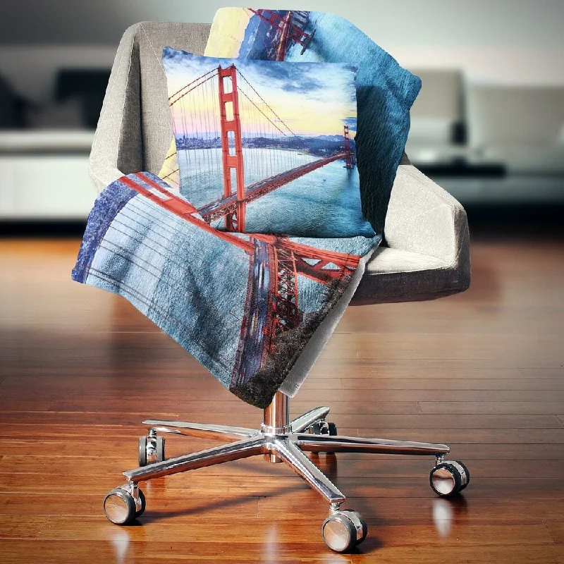 Recycled polyester blankets for an eco - conscious optionRecycled polyester blankets for an eco - conscious optionDesignart 'Golden Gate Bridge in San Francisco' Sea Bridge Throw Blanket