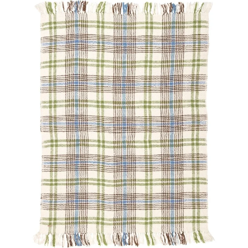 Bamboo fiber blankets with natural antibacterial propertiesBamboo fiber blankets with natural antibacterial propertiesWhite Farmhouse Decor VHC Maddox Throw Acrylic Plaid Knotted Tassels Textured