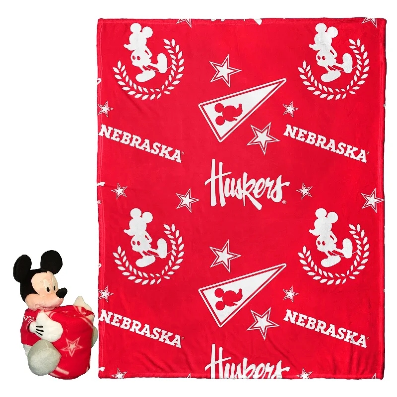 Synthetic fiber blend blankets for a budget - friendly choiceSynthetic fiber blend blankets for a budget - friendly choiceCOL - COB 312 Nebraska Pennant Mickey Hugger Pillow & Silk Touch Throw Set