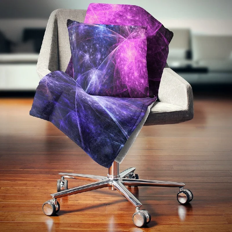 Rayon from bamboo blankets for a silky and breathable feelRayon from bamboo blankets for a silky and breathable feelDesignart 'Purple Pink Colorful Fireworks' Abstract Throw Blanket