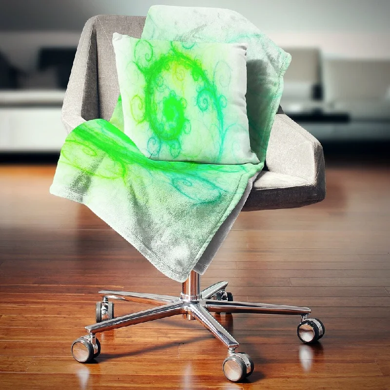 Fleece blankets for a cozy and plush textureFleece blankets for a cozy and plush textureDesignart 'Beautiful Bright Green Pattern' Abstract Throw Blanket