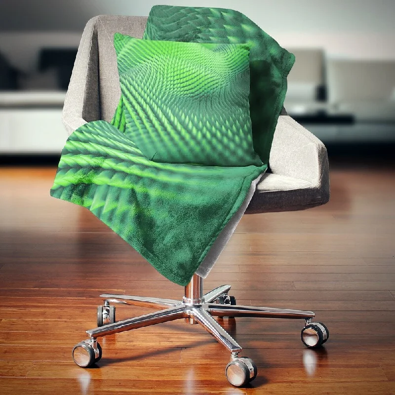 Cotton blankets for breathability and a lightweight feelCotton blankets for breathability and a lightweight feelDesignart 'Green 3D Spiny Texture' Abstract Throw Blanket Cotton blankets for breathability and a lightweight feelCotton blankets for breathability and a lightweight feelDesignart 'Green 3D Spiny Texture' Abstract Throw Blanket