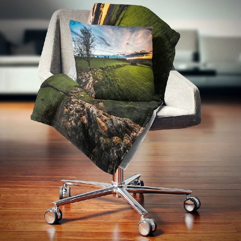 King - size blankets to cover large beds comfortablyKing - size blankets to cover large beds comfortablyDesignart 'Beautiful Green Meadow in Sardinia' Landscape Fleece Throw Blanket