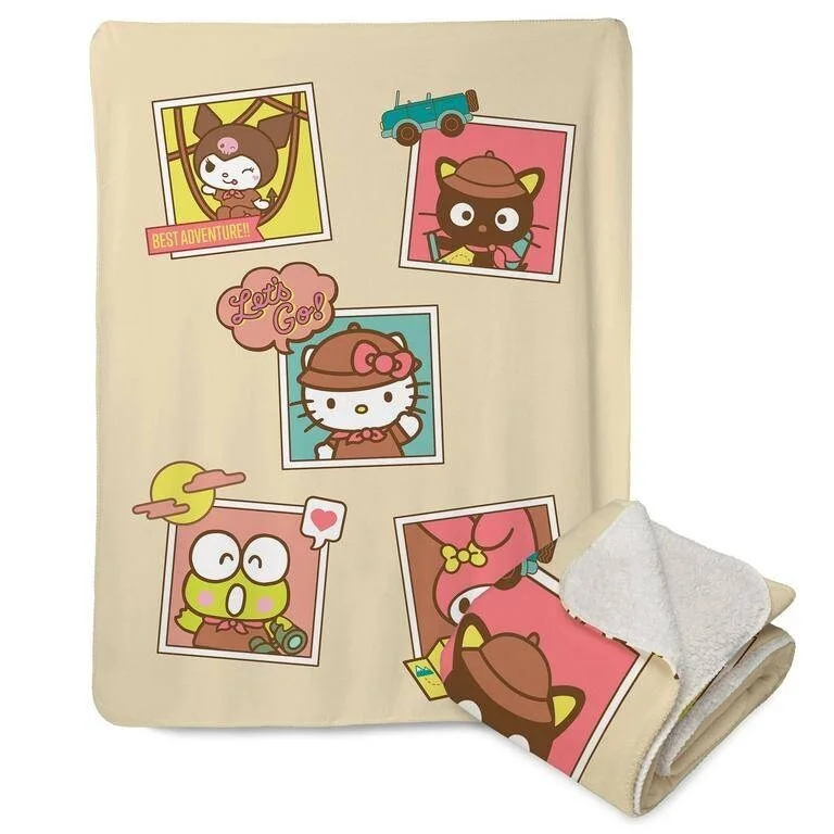 King - size blankets to cover large beds comfortablyKing - size blankets to cover large beds comfortablySanrio Hello Kitty and Friends Faux Mink Sherpa Throw Blanket