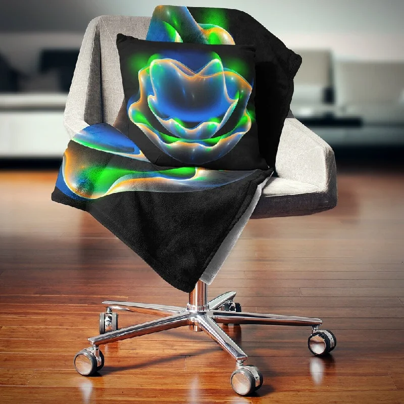Microfiber blankets that are durable and easy to care forMicrofiber blankets that are durable and easy to care forDesignart 'Green Fractal Flower in Dark' Floral Throw Blanket