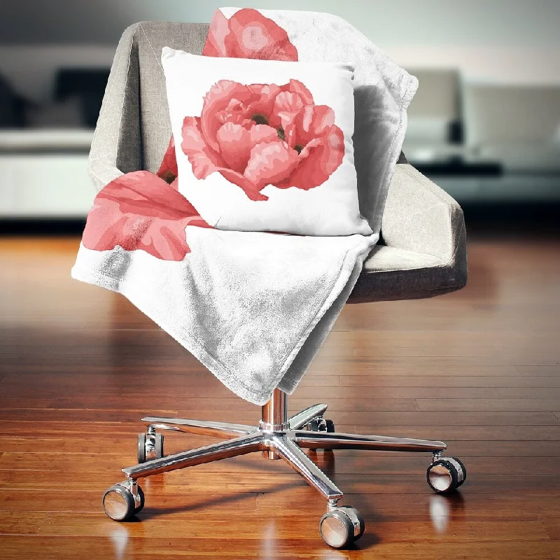 Chenille blankets with a thick and fuzzy textureChenille blankets with a thick and fuzzy textureDesignart 'Beautiful Plant Paeonia Arborea' Floral Throw Blanket