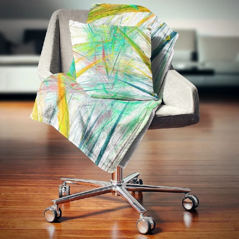 King - size blankets to cover large beds comfortablyKing - size blankets to cover large beds comfortablyDesignart 'Green Magical Fractal Pattern' Abstract Throw Blanket