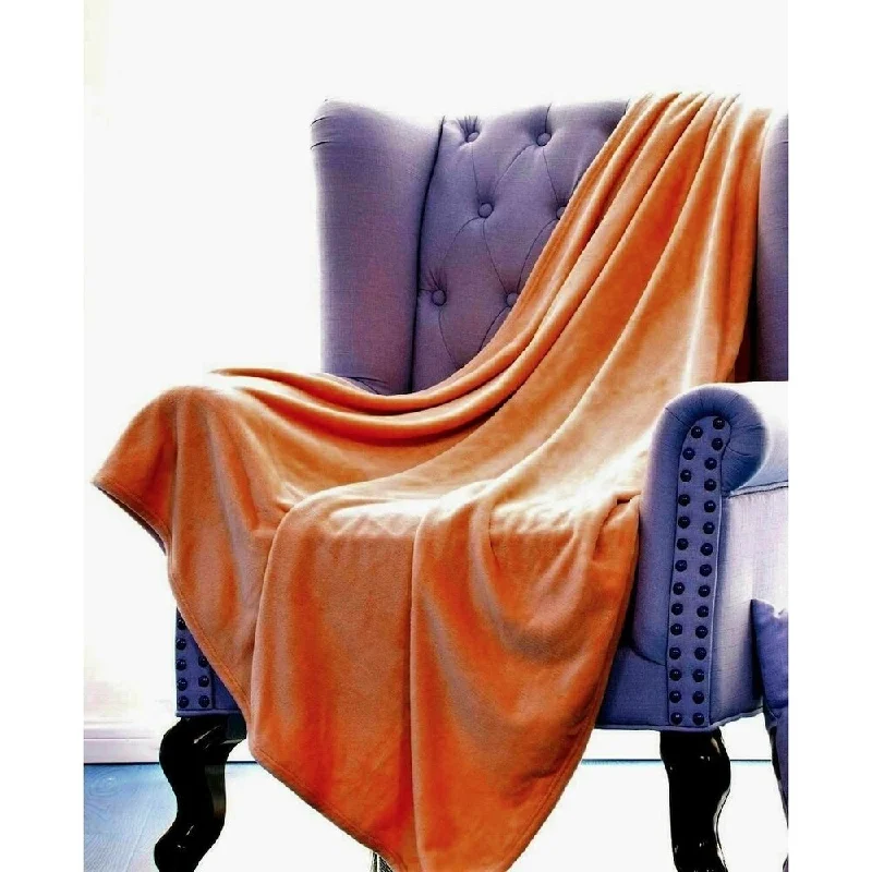 Queen - size blankets for standard - sized bedsQueen - size blankets for standard - sized bedsOrange Fleece Throw Blanket 50" x 60"