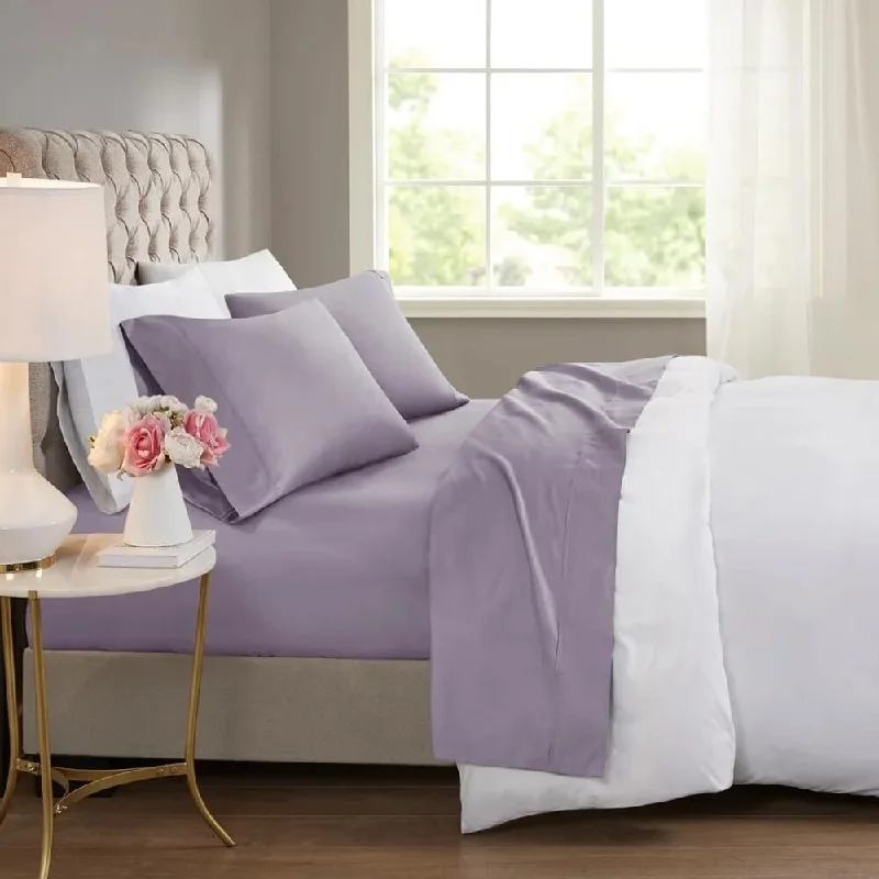 Synthetic fiber blend blankets for a budget - friendly choiceSynthetic fiber blend blankets for a budget - friendly choice4pc Queen 600 Thread Count Cooling Cotton Blend Sheet Set Purple