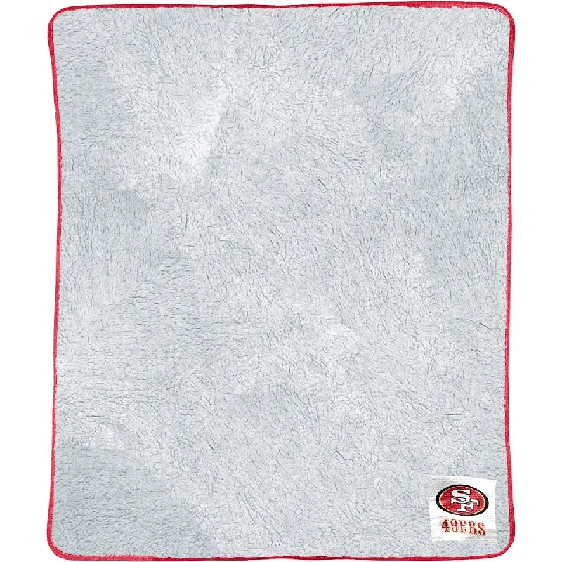 Mohair blankets with a unique sheen and softnessMohair blankets with a unique sheen and softnessNFL 114 49ers Patch Two Tone Sherpa