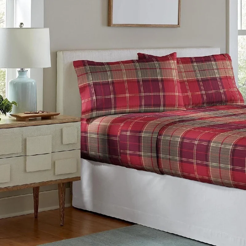 Chenille blankets with a thick and fuzzy textureChenille blankets with a thick and fuzzy textureQueen Size Flannel Deep Pocket Set Oversized Sheet Piedmont Plaid