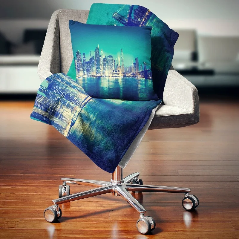 Cashmere blankets for ultimate softness and luxuryCashmere blankets for ultimate softness and luxuryDesignart 'New York City Panorama Night Concept' Cityscape Throw Blanket