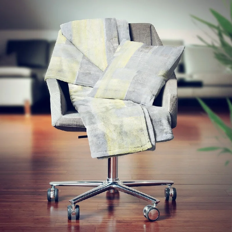 Silk blankets with a smooth and elegant touchSilk blankets with a smooth and elegant touchDesignart' Patchwork Abstract II' Modern Throw Blanket - 71x59
