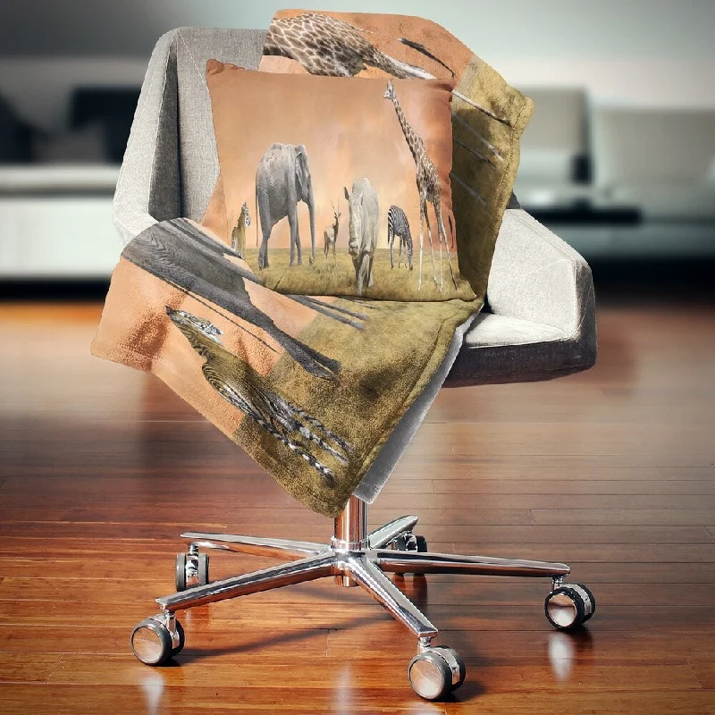 Cotton blankets for breathability and a lightweight feelCotton blankets for breathability and a lightweight feelDesignart 'Savannah Wildlife Panorama' African Throw Blanket Cotton blankets for breathability and a lightweight feelCotton blankets for breathability and a lightweight feelDesignart 'Savannah Wildlife Panorama' African Throw Blanket
