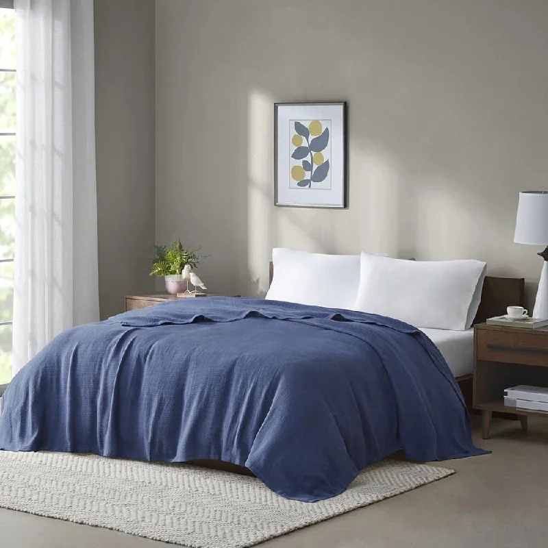 Cashmere blankets for ultimate softness and luxuryCashmere blankets for ultimate softness and luxuryKing Fresh Spun Basketweave Cotton Blanket Navy