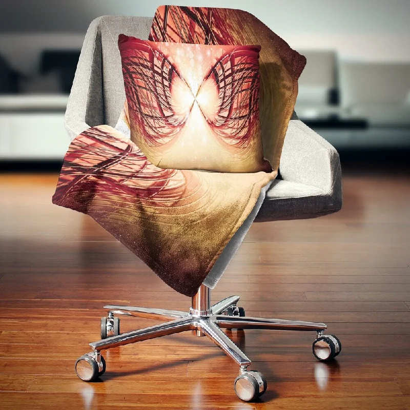 Wool blankets with natural warmth and insulationWool blankets with natural warmth and insulationDesignart 'Bright Light on Red Fractal Design' Abstract Throw Blanket