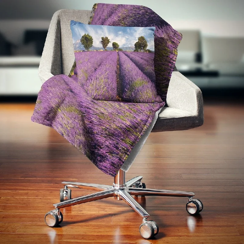Recycled polyester blankets for an eco - conscious optionRecycled polyester blankets for an eco - conscious optionDesignart 'Lavender Field on Windy Afternoon' Flower Throw Blanket Recycled polyester blankets for an eco - conscious optionRecycled polyester blankets for an eco - conscious optionDesignart 'Lavender Field on Windy Afternoon' Flower Throw Blanket