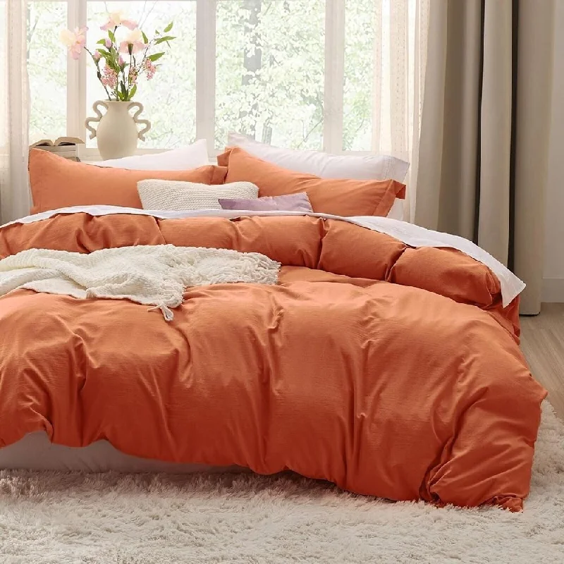 Silk blankets with a smooth and elegant touchSilk blankets with a smooth and elegant touchTwin/Twin XL Duvet Cover Bedding Soft Prewashed Burnt Orange