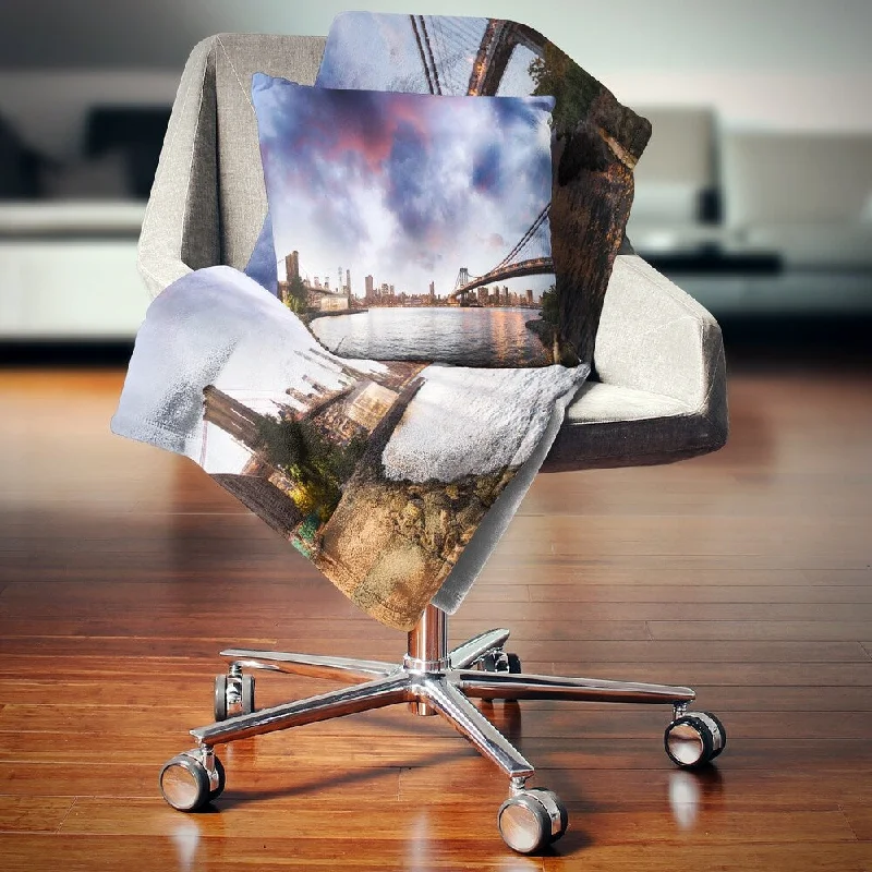 Cotton blankets for breathability and a lightweight feelCotton blankets for breathability and a lightweight feelDesignart 'Brooklyn Bridge over East River' Cityscape Throw Blanket Cotton blankets for breathability and a lightweight feelCotton blankets for breathability and a lightweight feelDesignart 'Brooklyn Bridge over East River' Cityscape Throw Blanket