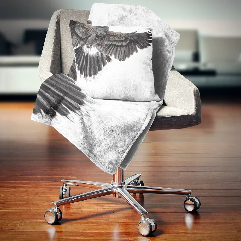 Synthetic fiber blend blankets for a budget - friendly choiceSynthetic fiber blend blankets for a budget - friendly choiceDesignart 'Low flying Eagle Illustration' Animal Throw Blanket
