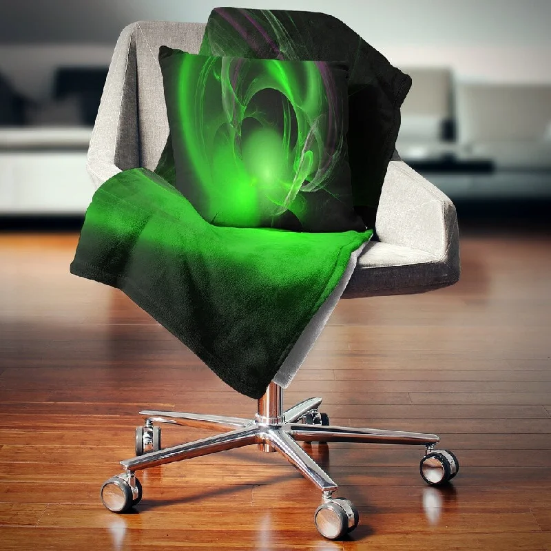 Fleece blankets for a cozy and plush textureFleece blankets for a cozy and plush textureDesignart 'Green Galactic Nebula on Black' Abstract Throw Blanket