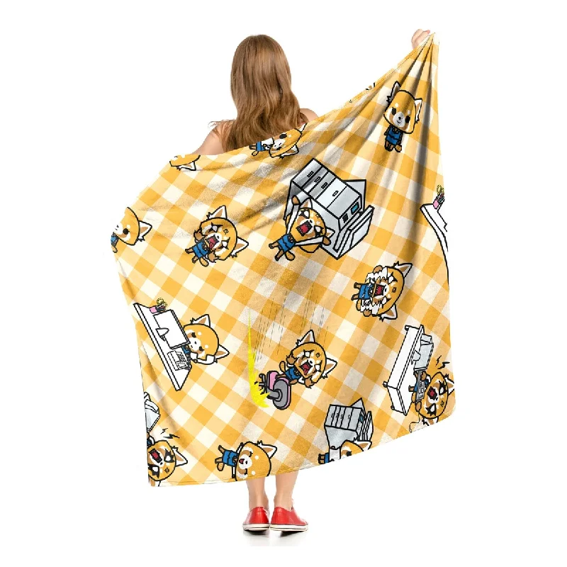 Synthetic fiber blend blankets for a budget - friendly choiceSynthetic fiber blend blankets for a budget - friendly choiceENT 236 Aggretsuko, Office Chaos Silk Touch Throw Blanket