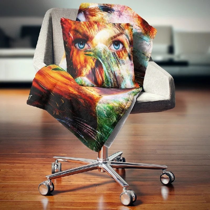 Recycled polyester blankets for an eco - conscious optionRecycled polyester blankets for an eco - conscious optionDesignart 'Woman Feather Collage' Portrait Throw Blanket