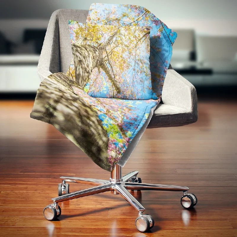 King - size blankets to cover large beds comfortablyKing - size blankets to cover large beds comfortablyDesignart 'Under Branch of Yellow Cherry Tree' Trees Throw Blanket
