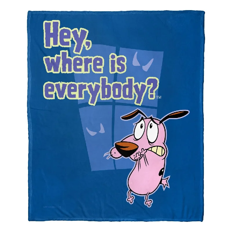 Queen - size blankets for standard - sized bedsQueen - size blankets for standard - sized bedsCartoon Network's Courage The Cowardly Dog Silk Touch Throw Blanket Where Is Everyone