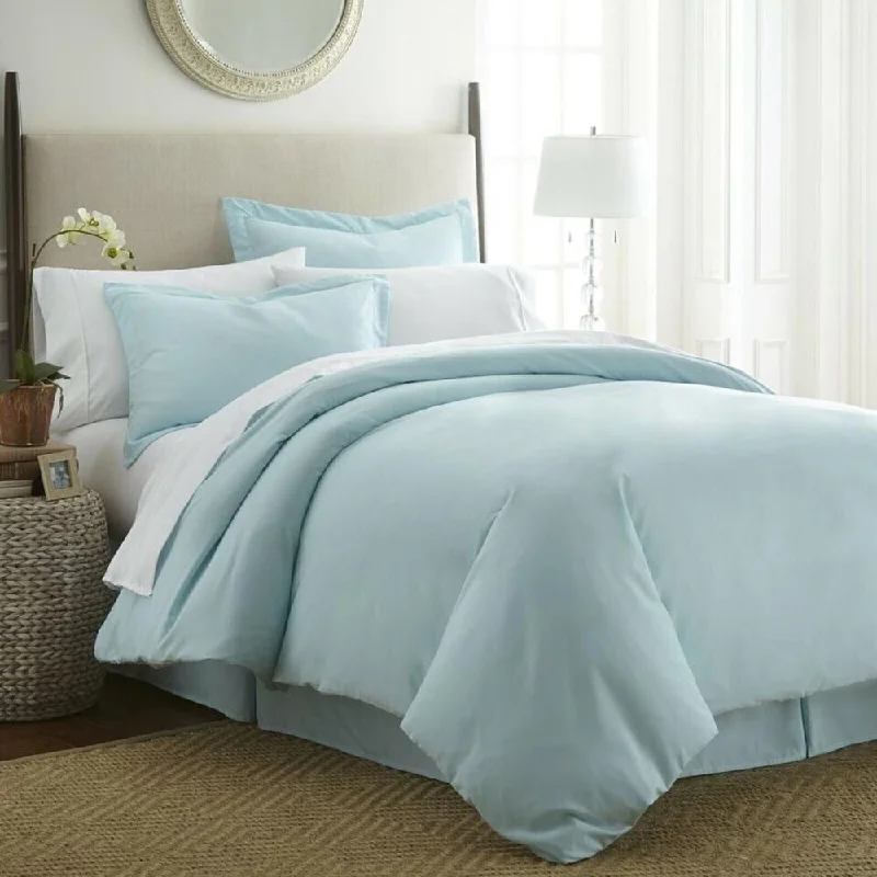 Rayon from bamboo blankets for a silky and breathable feelRayon from bamboo blankets for a silky and breathable feel3pc Twin/TwinXL Duvet Cover Set Ultra Soft Aqua