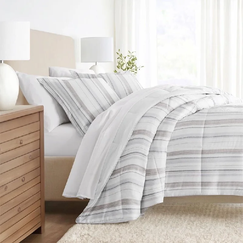 Fleece blankets for a cozy and plush textureFleece blankets for a cozy and plush textureTwin/TwinXL Striped Patterned Reversible Comforter Set Grey