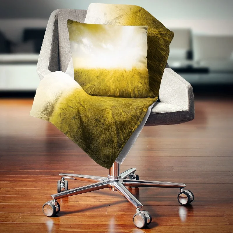 Queen - size blankets for standard - sized bedsQueen - size blankets for standard - sized bedsDesignart 'Yellow Meadow under Bright Sun' Landscape Fleece Throw Blanket