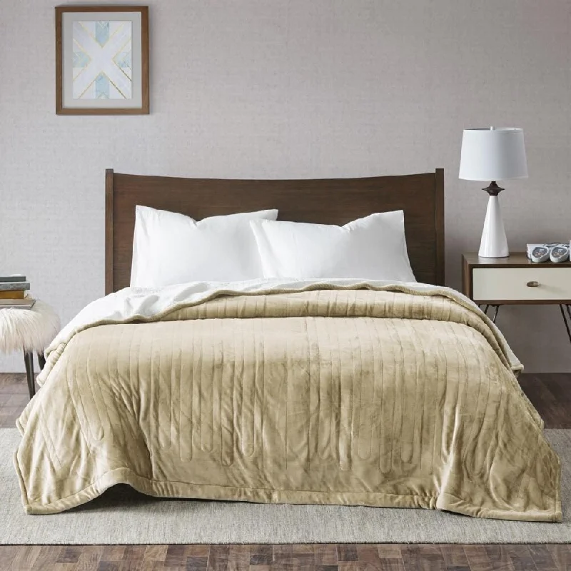 King - size blankets to cover large beds comfortablyKing - size blankets to cover large beds comfortablyFull Ultra Soft Heated Blanket with Automatic Timer Tan