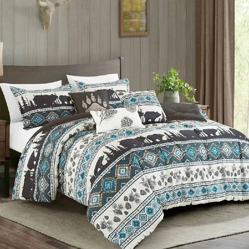 Queen - size blankets for standard - sized bedsQueen - size blankets for standard - sized beds6pc Queen Big Bear Southwestern Aztec Comforter Blue Turquoise Queen - size blankets for standard - sized bedsQueen - size blankets for standard - sized beds6pc Queen Big Bear Southwestern Aztec Comforter Blue Turquoise