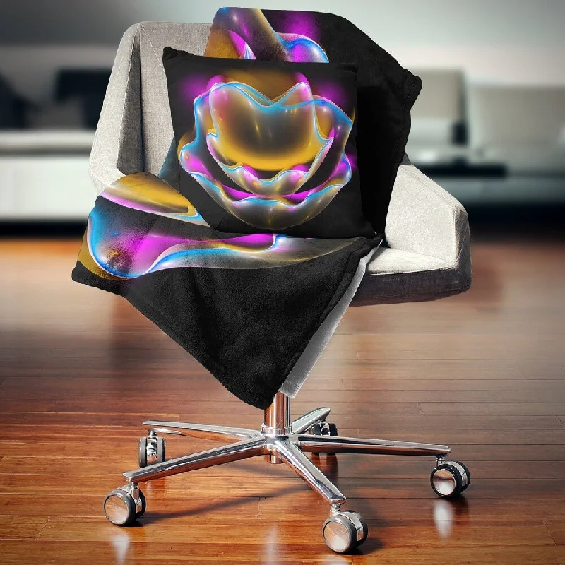 Rayon from bamboo blankets for a silky and breathable feelRayon from bamboo blankets for a silky and breathable feelDesignart 'Colorful Fractal Flower in Dark' Floral Throw Blanket Rayon from bamboo blankets for a silky and breathable feelRayon from bamboo blankets for a silky and breathable feelDesignart 'Colorful Fractal Flower in Dark' Floral Throw Blanket