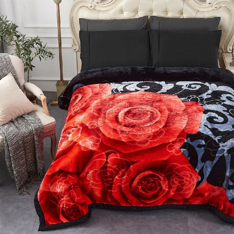 Silk blankets with a smooth and elegant touchSilk blankets with a smooth and elegant touchChristmas Thick Blanket Heavy Reversible Silky Queen Black