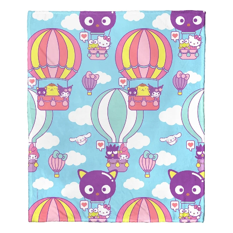 Synthetic fiber blend blankets for a budget - friendly choiceSynthetic fiber blend blankets for a budget - friendly choiceEnt 236 Sanrio Hello Kitty, Air Balloon Party, Silk Touch Throw Blanket