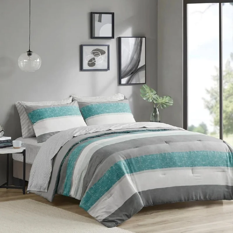 Microfiber blankets that are durable and easy to care forMicrofiber blankets that are durable and easy to care forCalifornia King Comforter Set with Bed Sheets Aqua/Grey