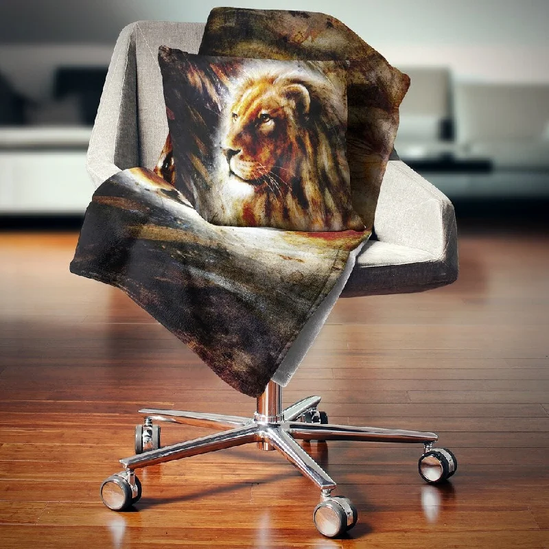 Recycled polyester blankets for an eco - conscious optionRecycled polyester blankets for an eco - conscious optionDesignart 'Majestically Peaceful Lion' Animal Throw Blanket Recycled polyester blankets for an eco - conscious optionRecycled polyester blankets for an eco - conscious optionDesignart 'Majestically Peaceful Lion' Animal Throw Blanket