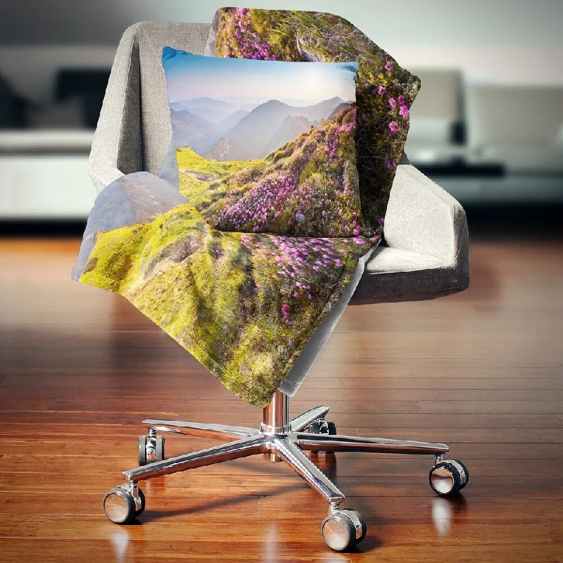 Mohair blankets with a unique sheen and softnessMohair blankets with a unique sheen and softnessDesignart 'Magic Pink Flowers on Mountains' Landscape Photography Throw Blanket Mohair blankets with a unique sheen and softnessMohair blankets with a unique sheen and softnessDesignart 'Magic Pink Flowers on Mountains' Landscape Photography Throw Blanket