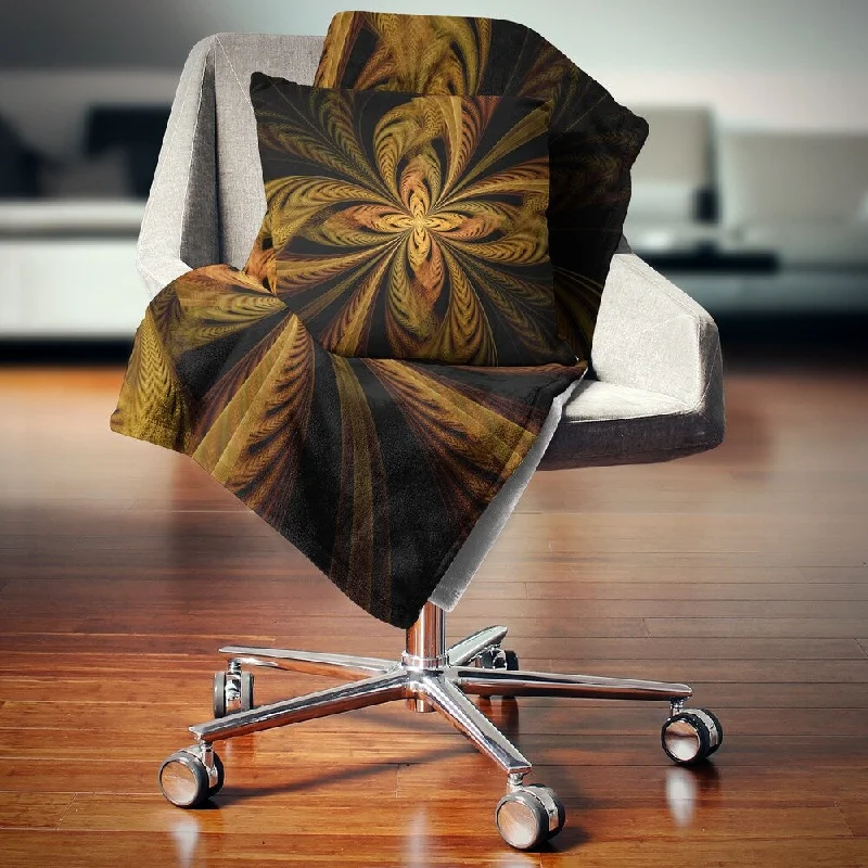 Queen - size blankets for standard - sized bedsQueen - size blankets for standard - sized bedsDesignart 'Colorful Fractal Flower Pattern' Contemporary Throw Blanket