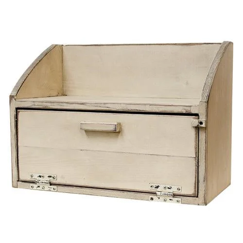 Bed skirts with a wrinkle - resistant fabricBread Box w/Shelf
