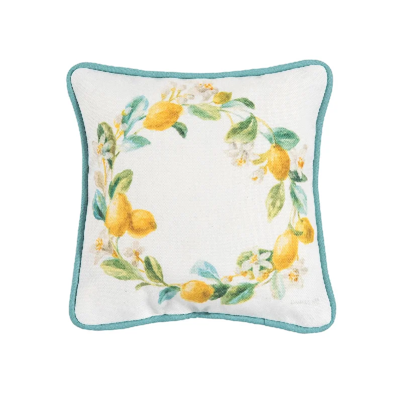 Adjustable Pillows for Customized ComfortLemon Wreath Mini Pillow