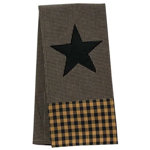 Bed skirts with a football - team - colored patternBlack Star Dish Towel 18x30