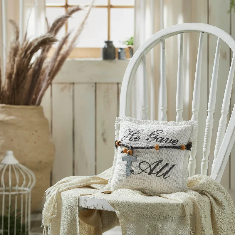Pregnancy Pillows for Expectant MothersCelebrate Grace He Gave All Cross Ornament Pillow